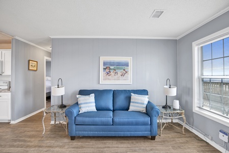 Full size sleeper sofa in the living room