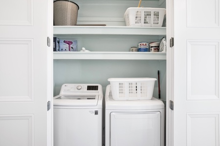 Full size washing machine and dryer