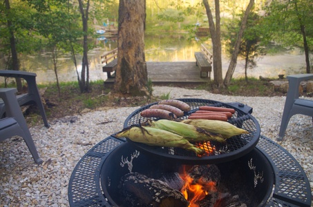 For a rustic cooking experience, try grilling out at the firepit!