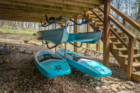 Enjoy a day on the lake with our variety of water toys and a private dock to lounge on