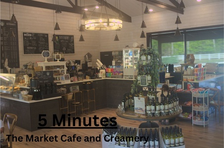 The creamery is your source for a latte, pastry, wine, necessities and much more!