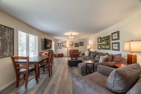 Spacious lower level living area