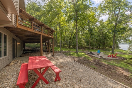 The expansive backyard is perfect for large groups of family to spend time outdoors