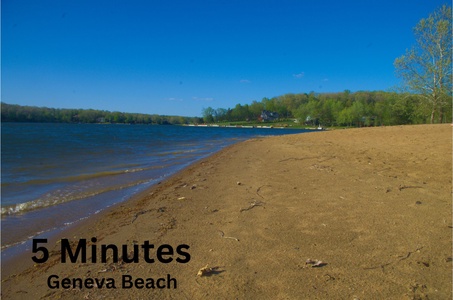 Geneva beach is one of the many Innsbrook beaches a short drive from Restful Ridge