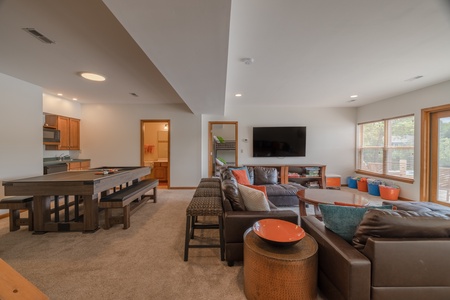 Enjoy family game nights in the lower level living space