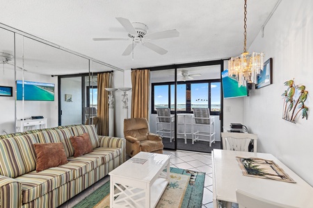 Living Area and Enclosed Balcony