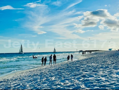 Beach looking toward the Jetties