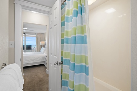 Primary Bathroom with Shower Tub Combination