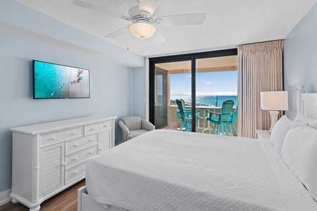 Wake up to stunning ocean views right from your bed. Step through the sliding doors onto your private balcony and feel the sea breeze as you enjoy your morning coffee overlooking the turquoise waters.