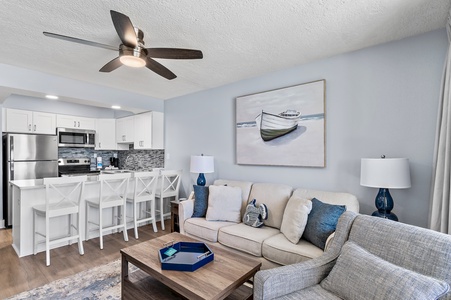 Living Area and Kitchen