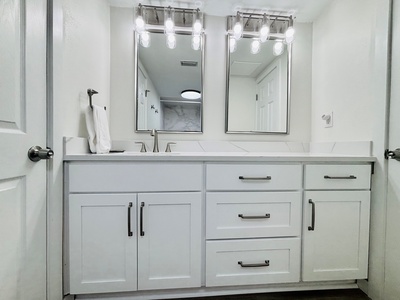 Primary Bathroom Vanity Area