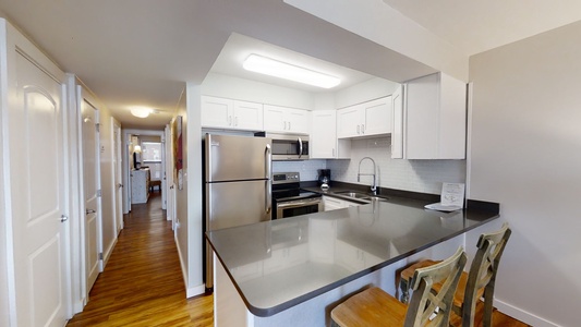 Kitchen and hallway