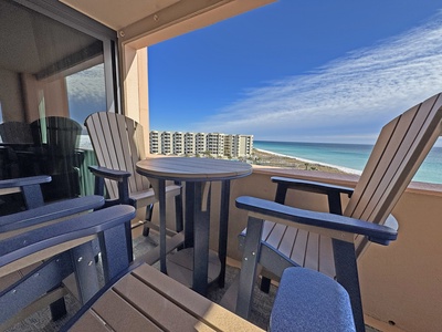 Enjoy morning coffee or evening cocktails on the Open Balcony