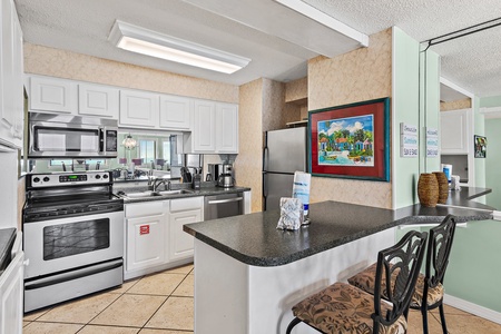 Kitchen and Bar Area