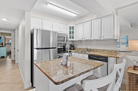 Kitchen and Bar Area