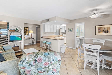 Sitting, Dining and Kitchen Area