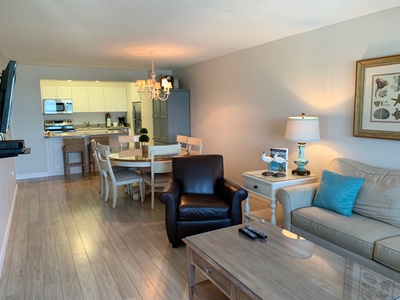 Living Area into the Kitchen Area