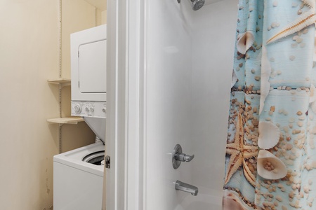 Shower Tub Combination and Laundry Room