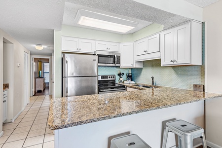Kitchen and Bar Area