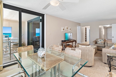 Dining Area, Living Area with Balcony Access