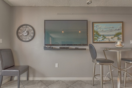 TV and Dining Table from Couch