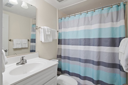 Guest Bathroom with Shower Tub Combination
