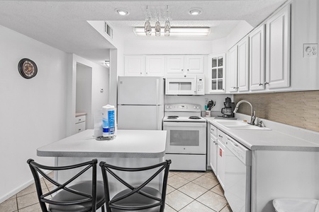 Kitchen and Bar Area