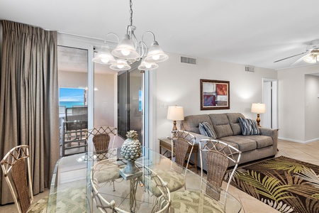 Dining and Living Area off of the Open Balcony