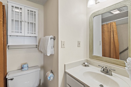 Primary Bathroom with Shower Tub Combination
