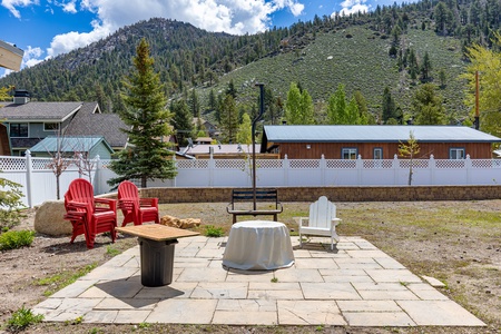 Firepit with outdoor seating