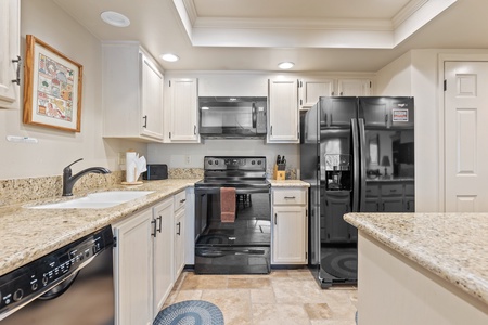 Fully stocked kitchen