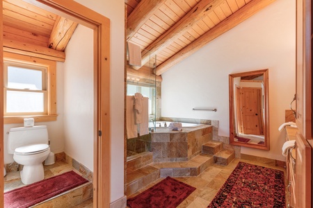 Master bath with tub and separate shower