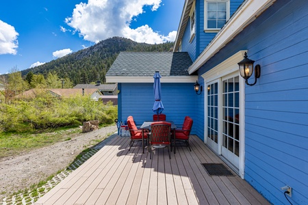 Back deck with outdoor dining area