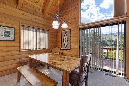 Dinning table with bench seating