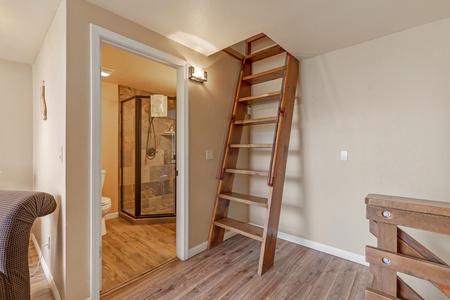 Playful stairs to loft