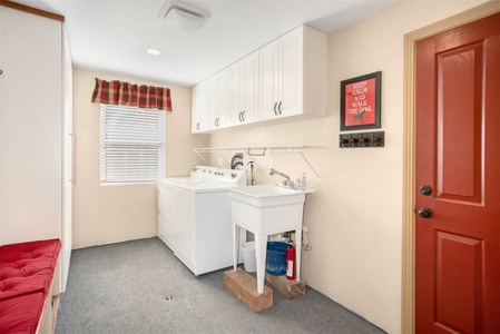 Downstairs laundry area