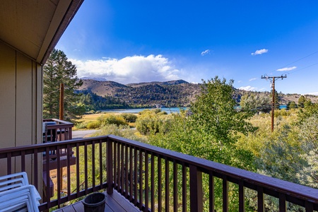 Partial views of June Lake of the back deck