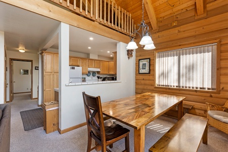 Dinning table with bench seating