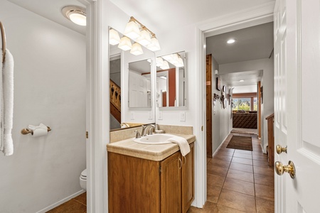 Downstairs communal bathroom attached to bedroom