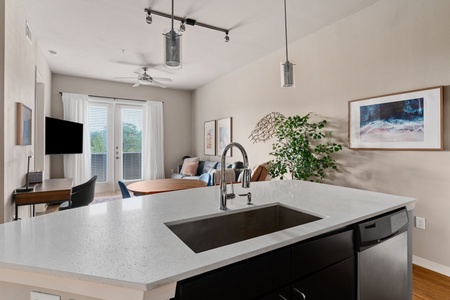 Cook up a storm in this contemporary kitchen with all the necessary amenities.