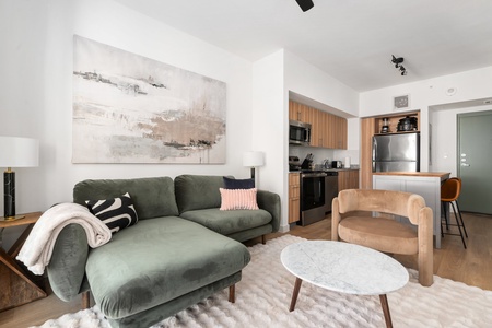 Savor your time in this stylish and cozy contemporary living space.