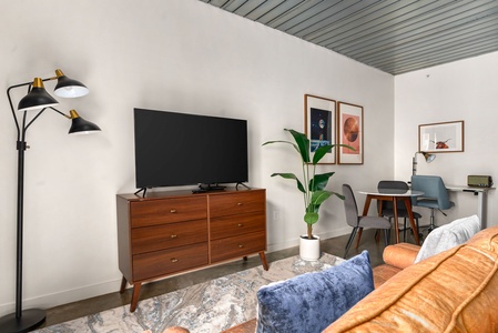 Relax in this inviting living space with a smart TV for entertainment.