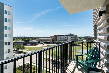 Take in stunning city views from your private balcony.