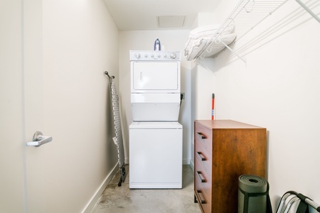 Handle your laundry needs with the in-unit washer and dryer.