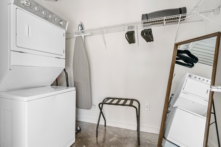 Organize your belongings with ease in the roomy walk-in closet.