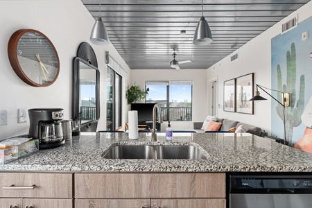 Cook up a storm in this contemporary kitchen with all the necessary amenities.