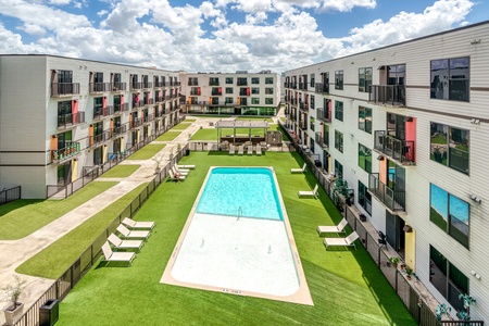 Take in stunning courtyard views from your private balcony.