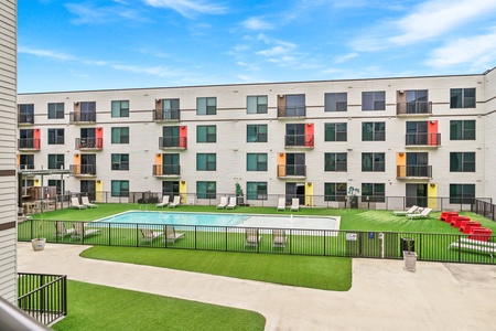 Cherish the courtyard views from your private balcony.