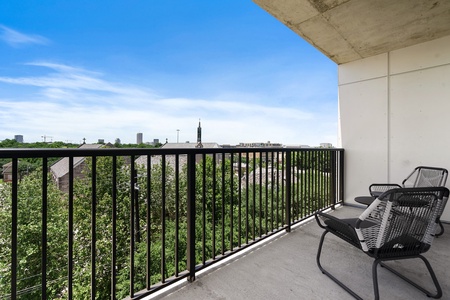 Admire the city views from your private balcony.