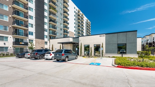 The community's leasing office - our key pick up is by the entrance